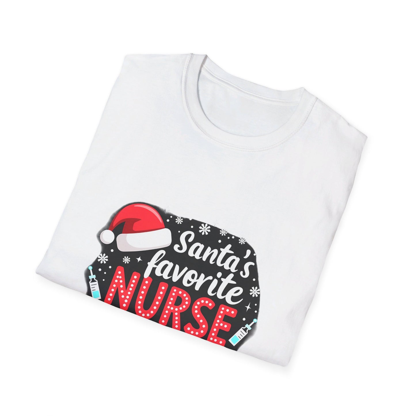 Santa's Favorite Nurse Festive Holiday Design for Nurses T-Shirt