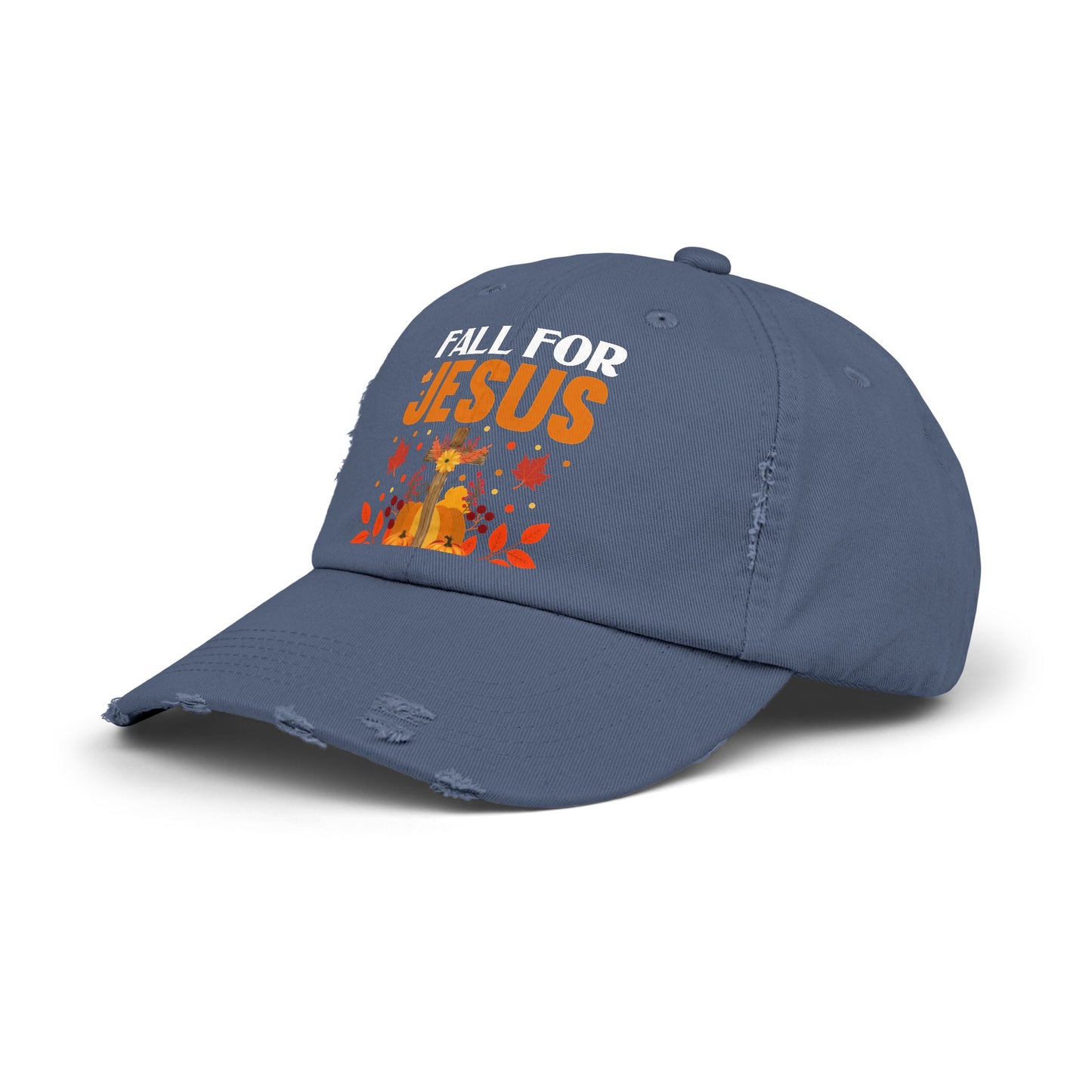 Fall For Jesus He Never Leaves Autumn Faith Cap