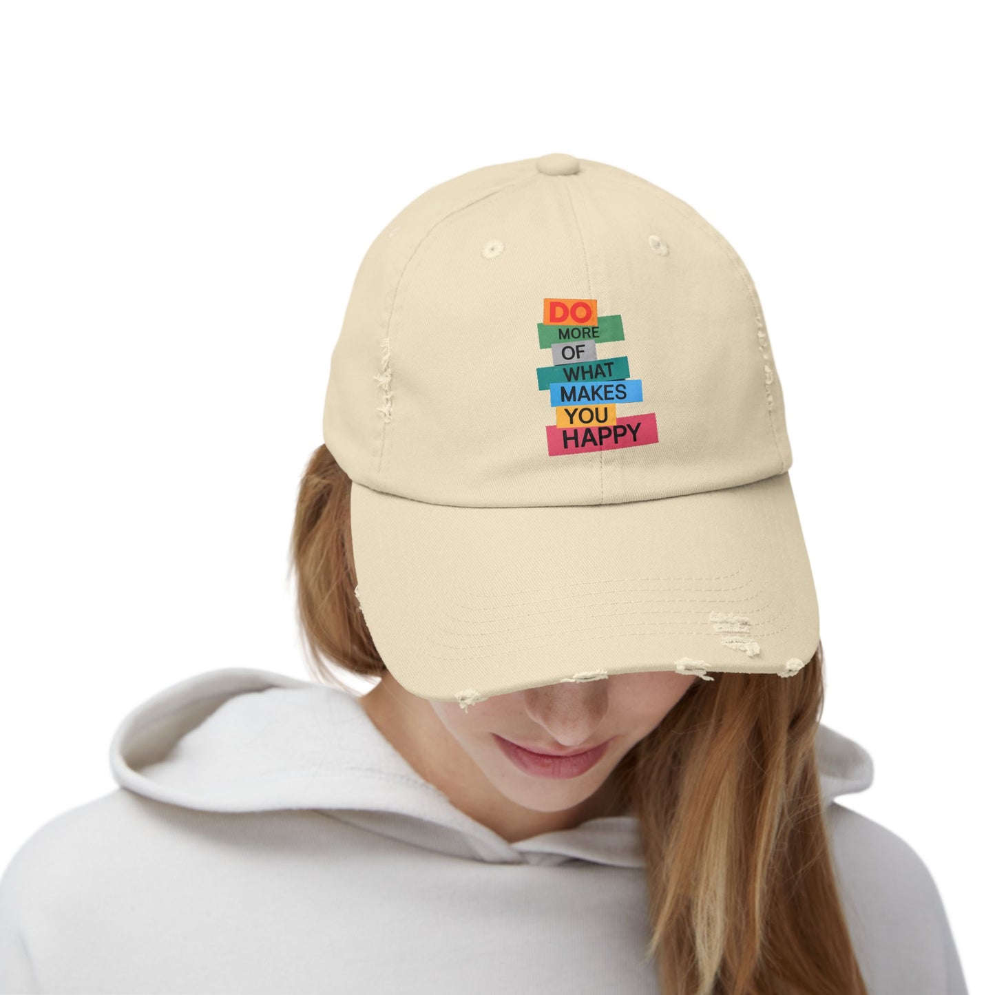 Do More Of What Makes You Happy Motivational Message Cap
