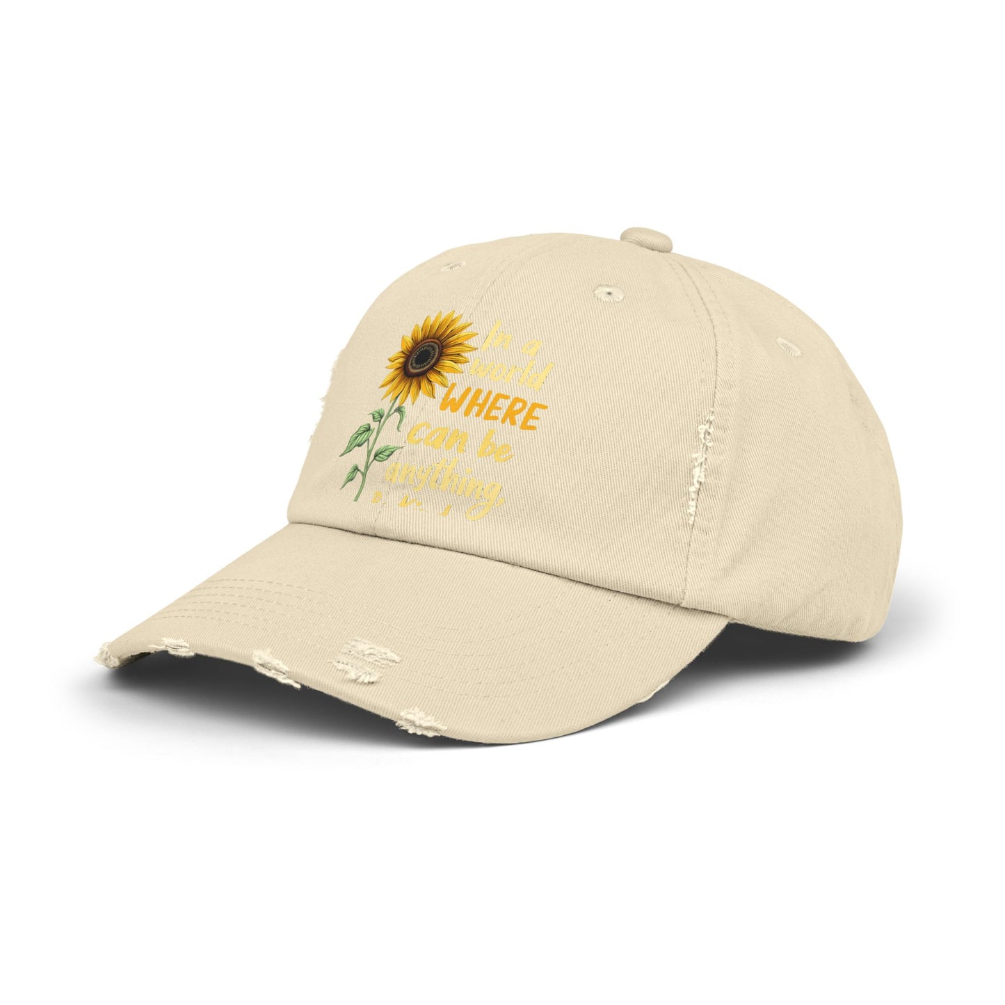 In A World Where You Can Be Anything Be Kind Sunflower Cap