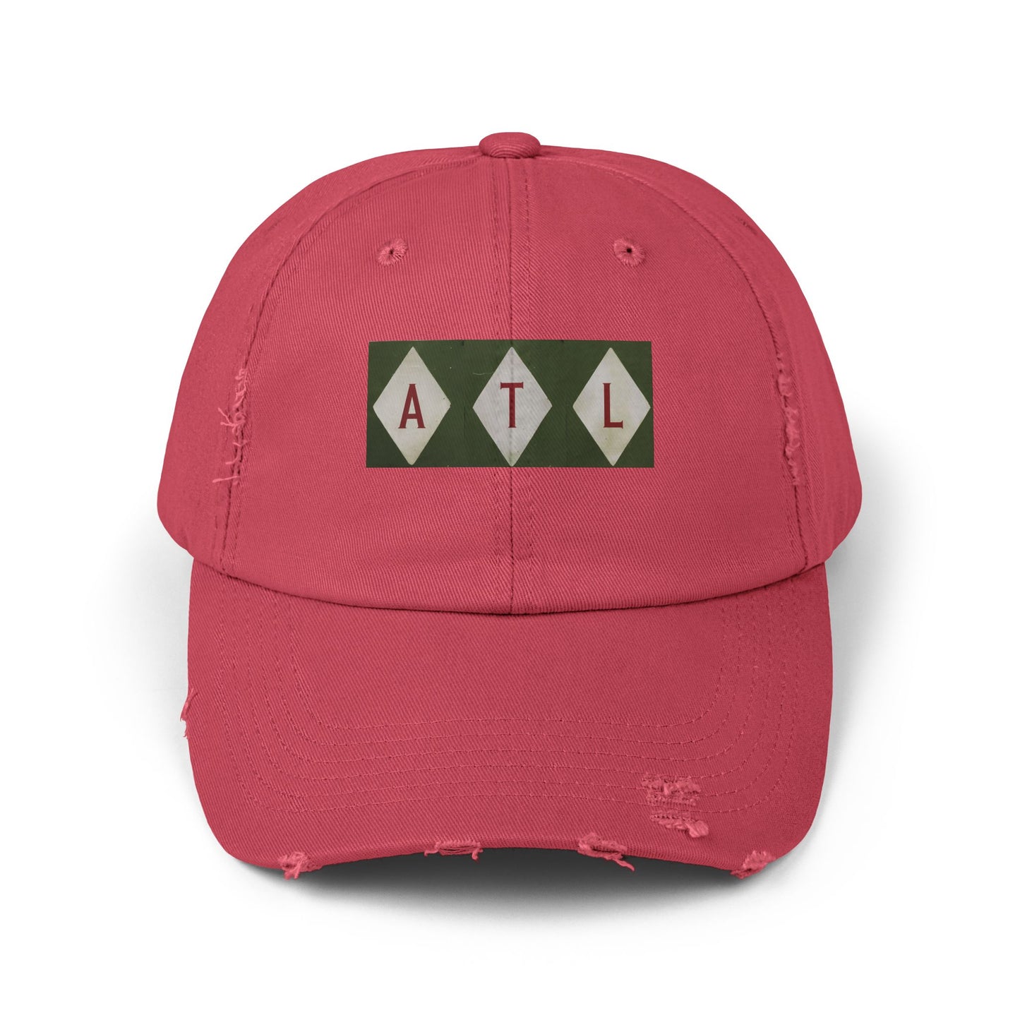 ATL Bold Lettering in Diamond Pattern Cap