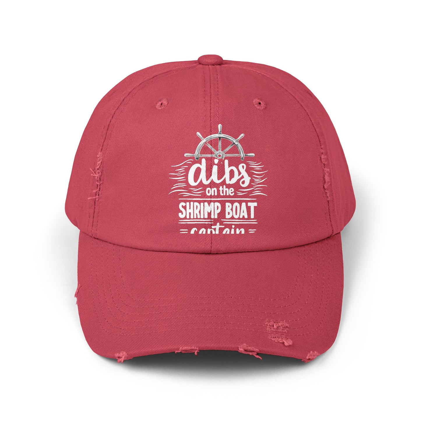 Dibs On The Shrimp Boat Captain Nautical Humor Cap