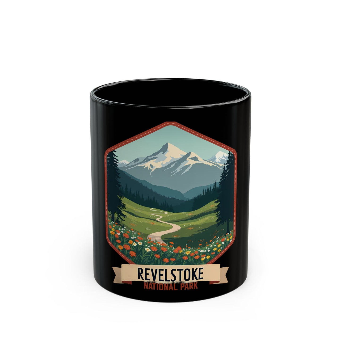 Revelstoke National Park Scenic Mountain Landscape Ceramic Mug