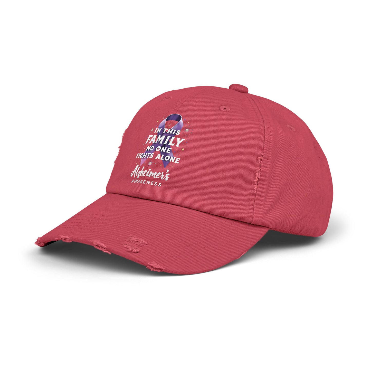 In This Family No One Fights Alone Alzheimer's Awareness Cap
