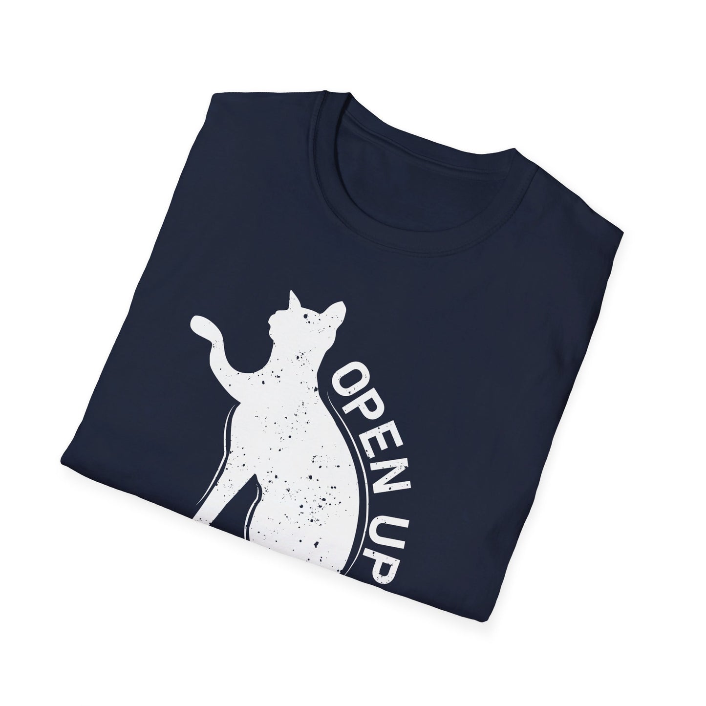 Open Up It's The Fuzz Funny Cat Silhouette T-Shirt