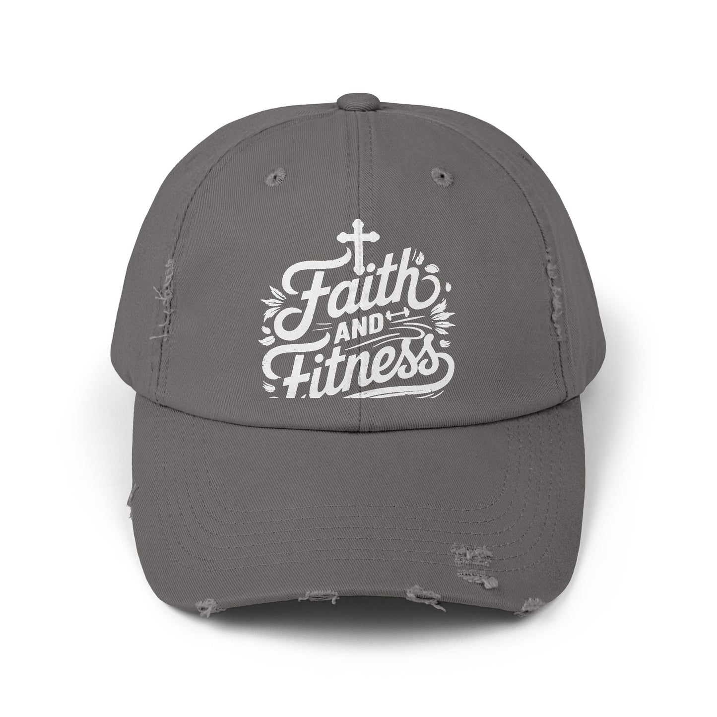 Faith And Fitness Motivational Design for Spiritual Athletes Cap