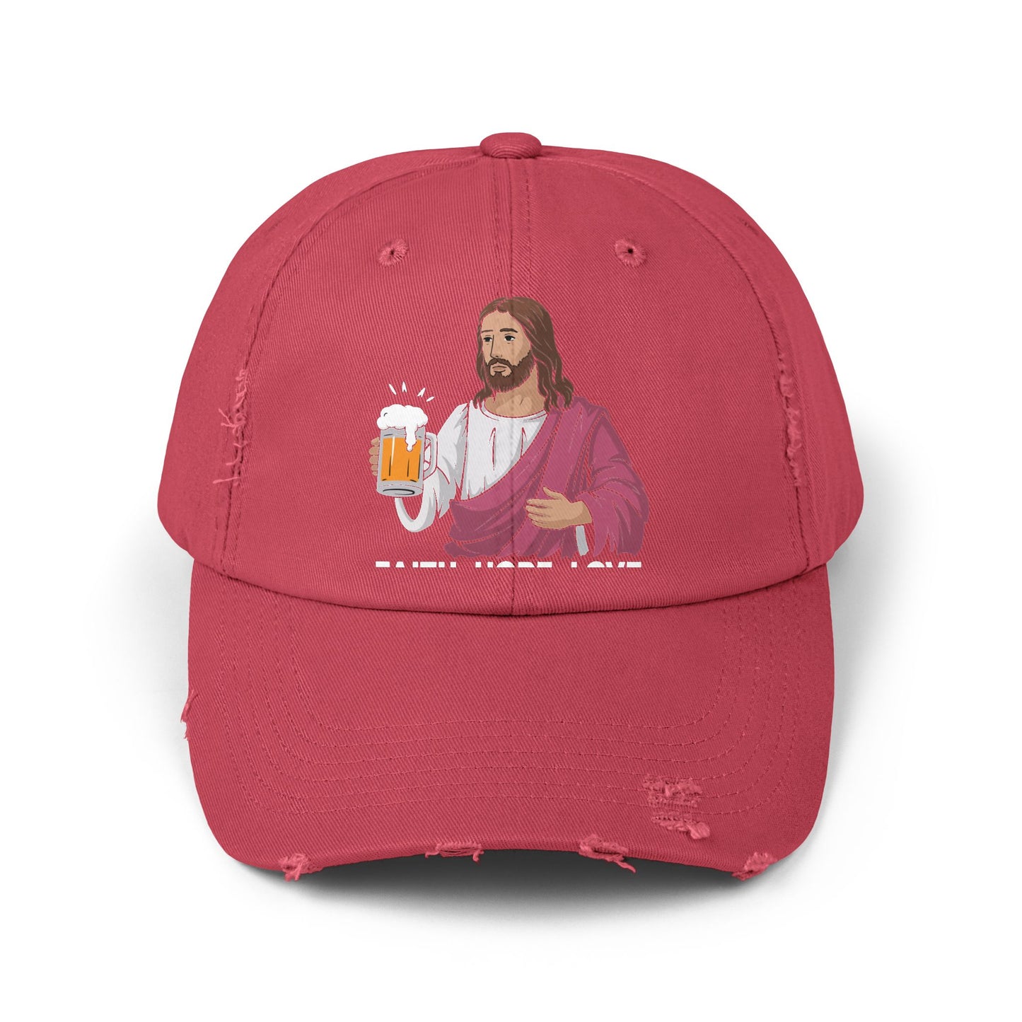 Faith Hope Love and a Cool Beer Fun Cap