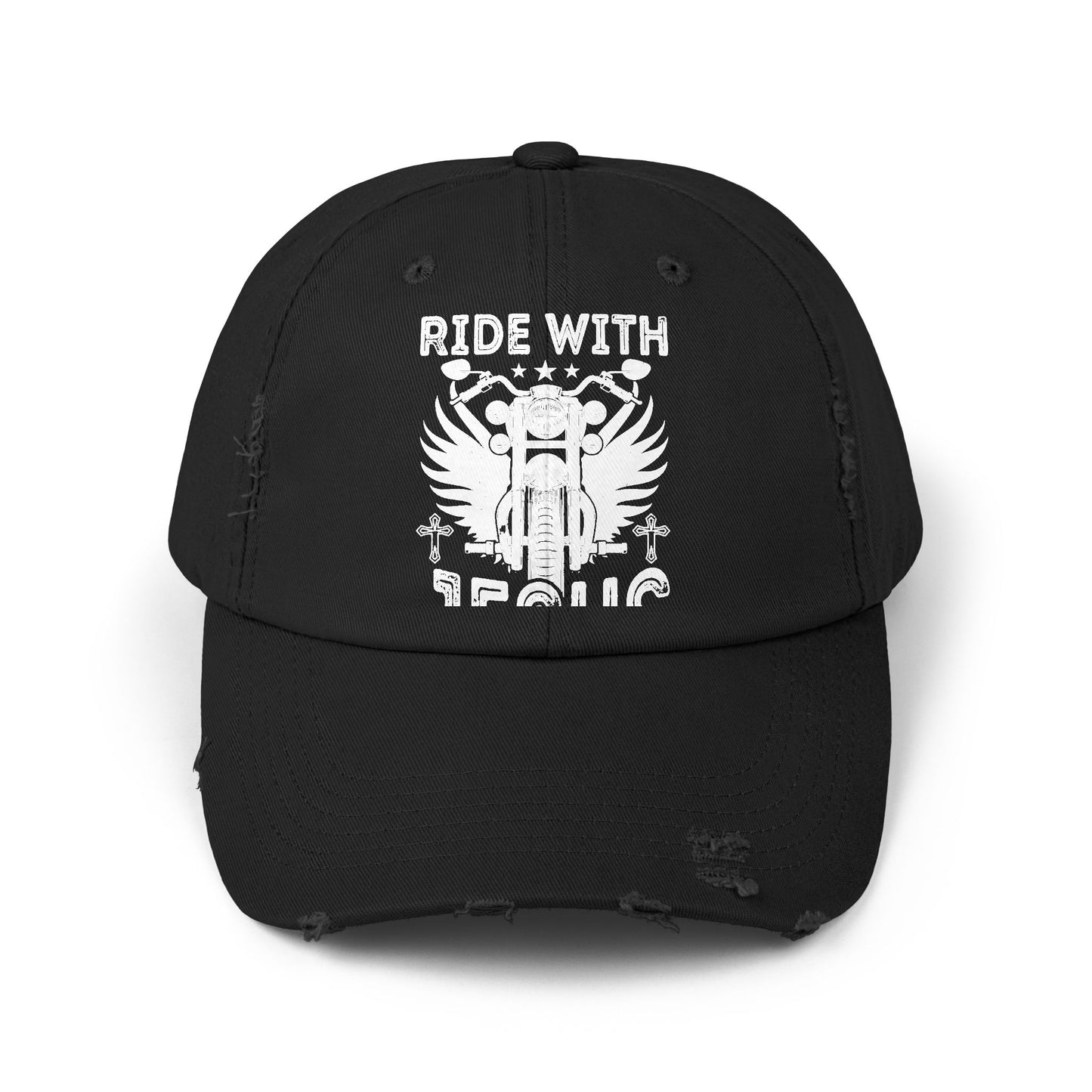 Ride with Jesus Motorcycle Faith Cap