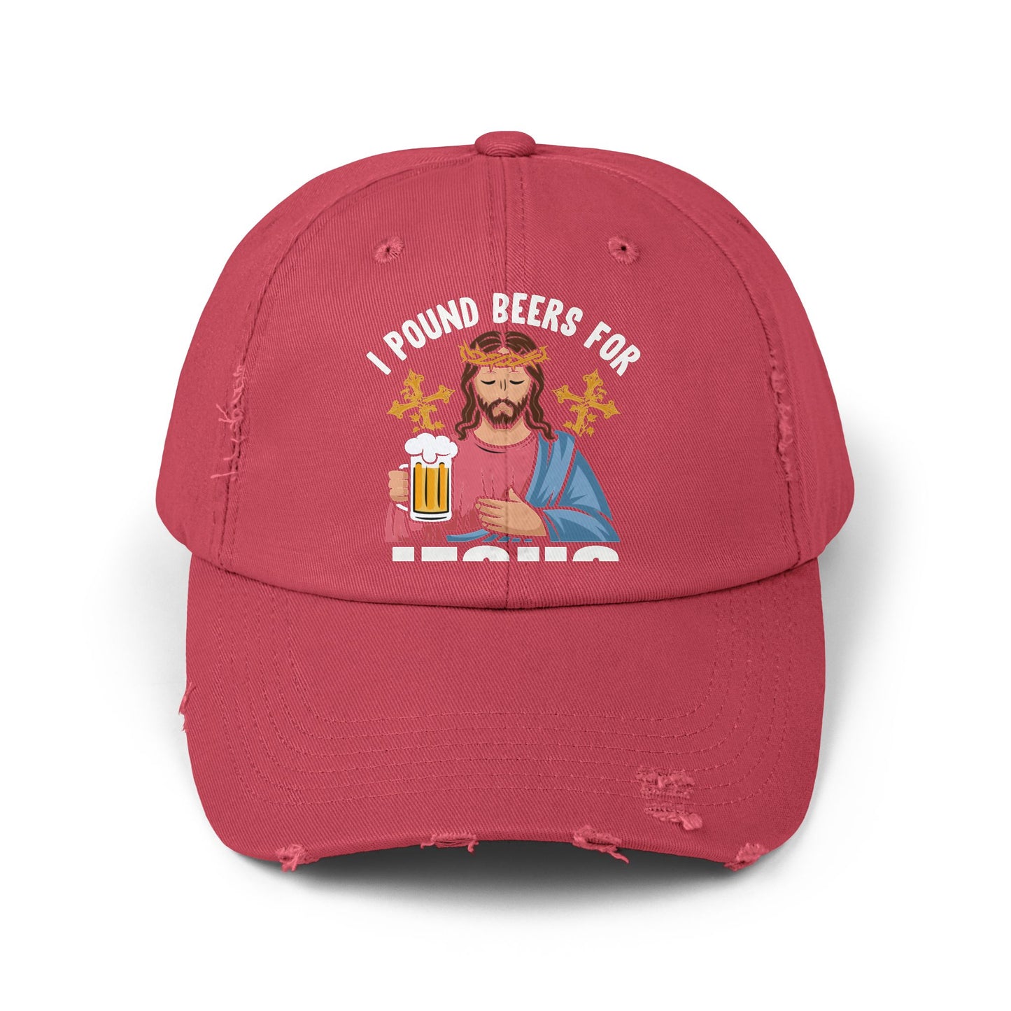 I Pound Beers For Jesus Humorous Bold Statement Cap