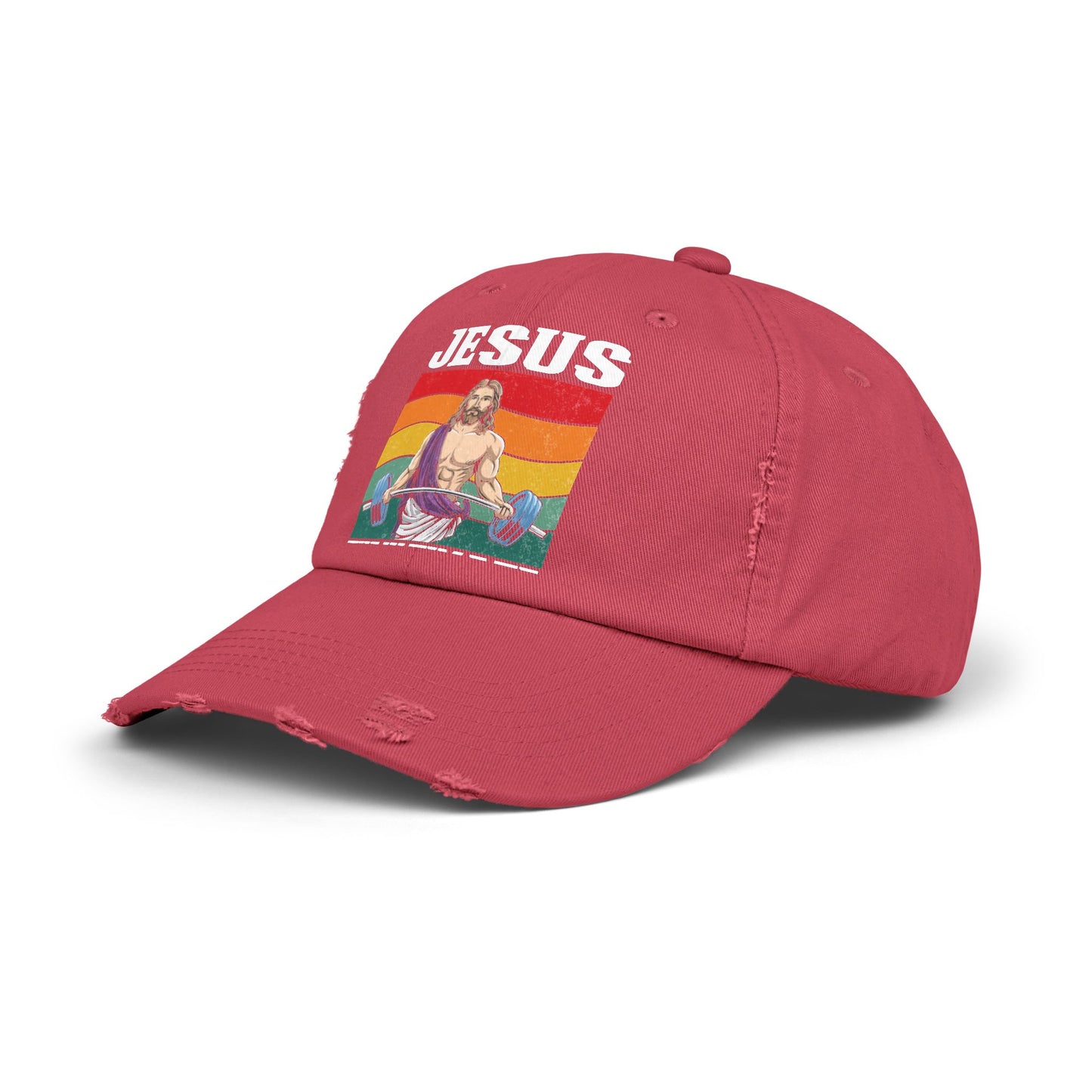 Jesus The Ultimate Deadlifter Rainbow Strength Cap