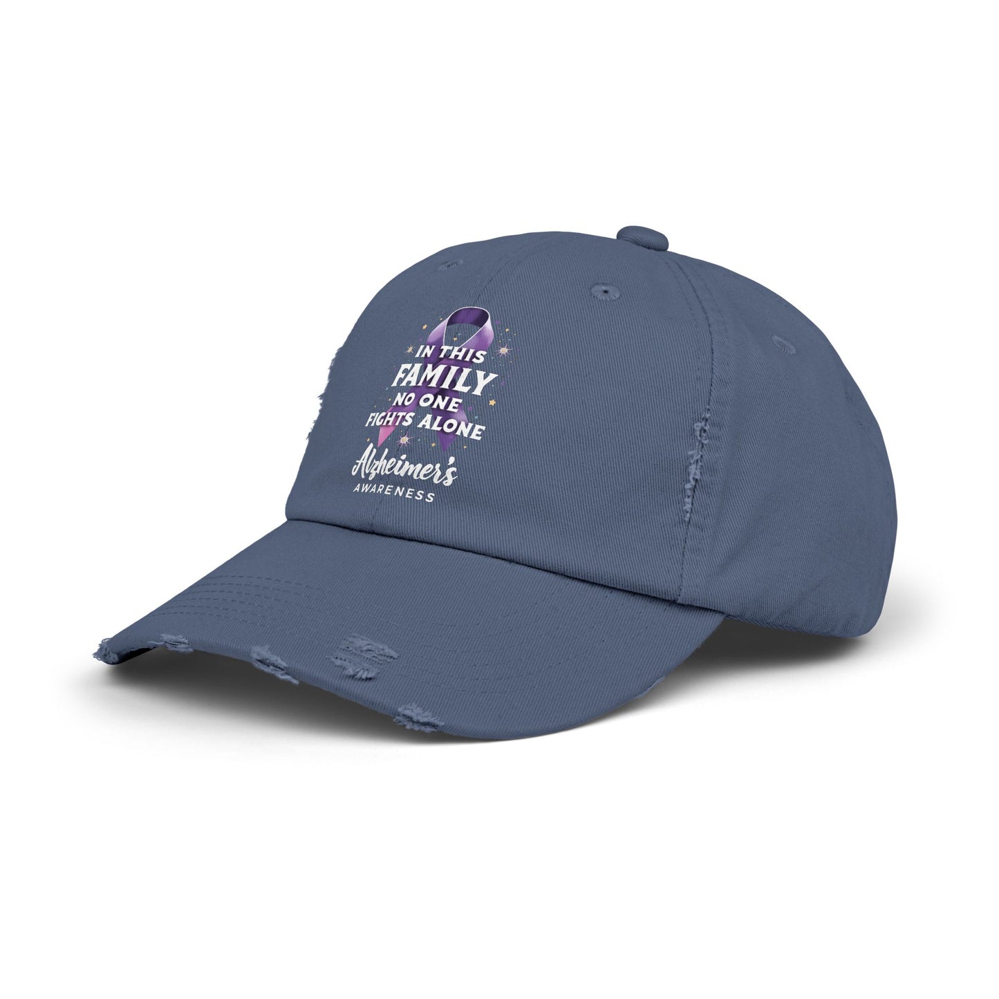 In This Family No One Fights Alone Alzheimer's Awareness Cap