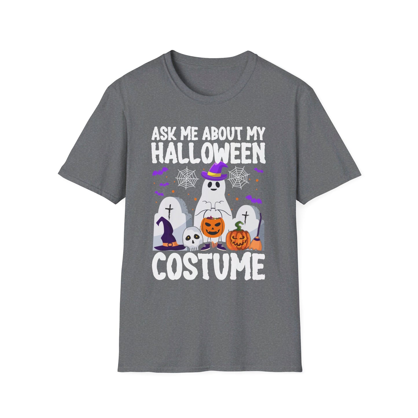 Ask Me About My Halloween Costume Ghost Spooky Fun T-Shirt