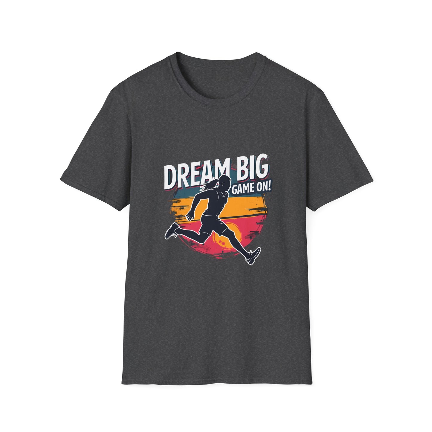 Dream Big Game On Motivational Running Athlete Design for Sports Enthusiasts T-Shirt