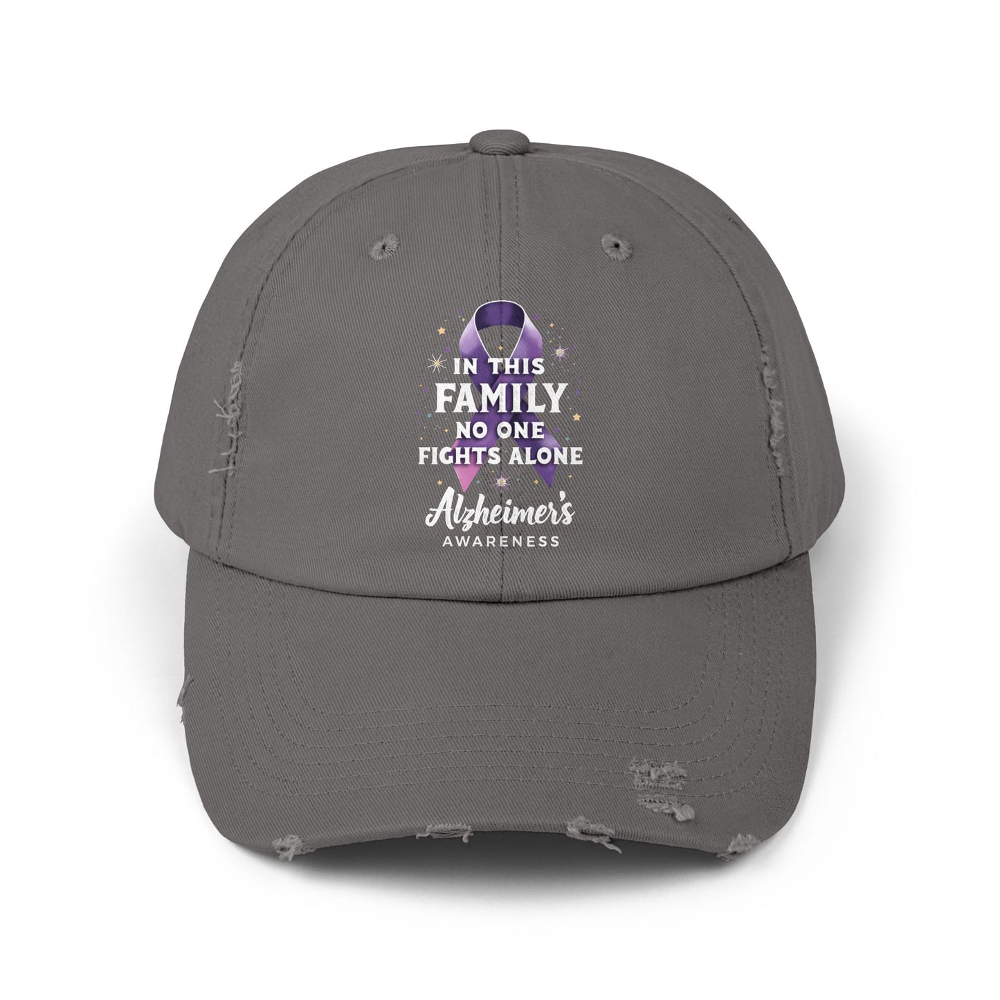 In This Family No One Fights Alone Alzheimer's Awareness Cap