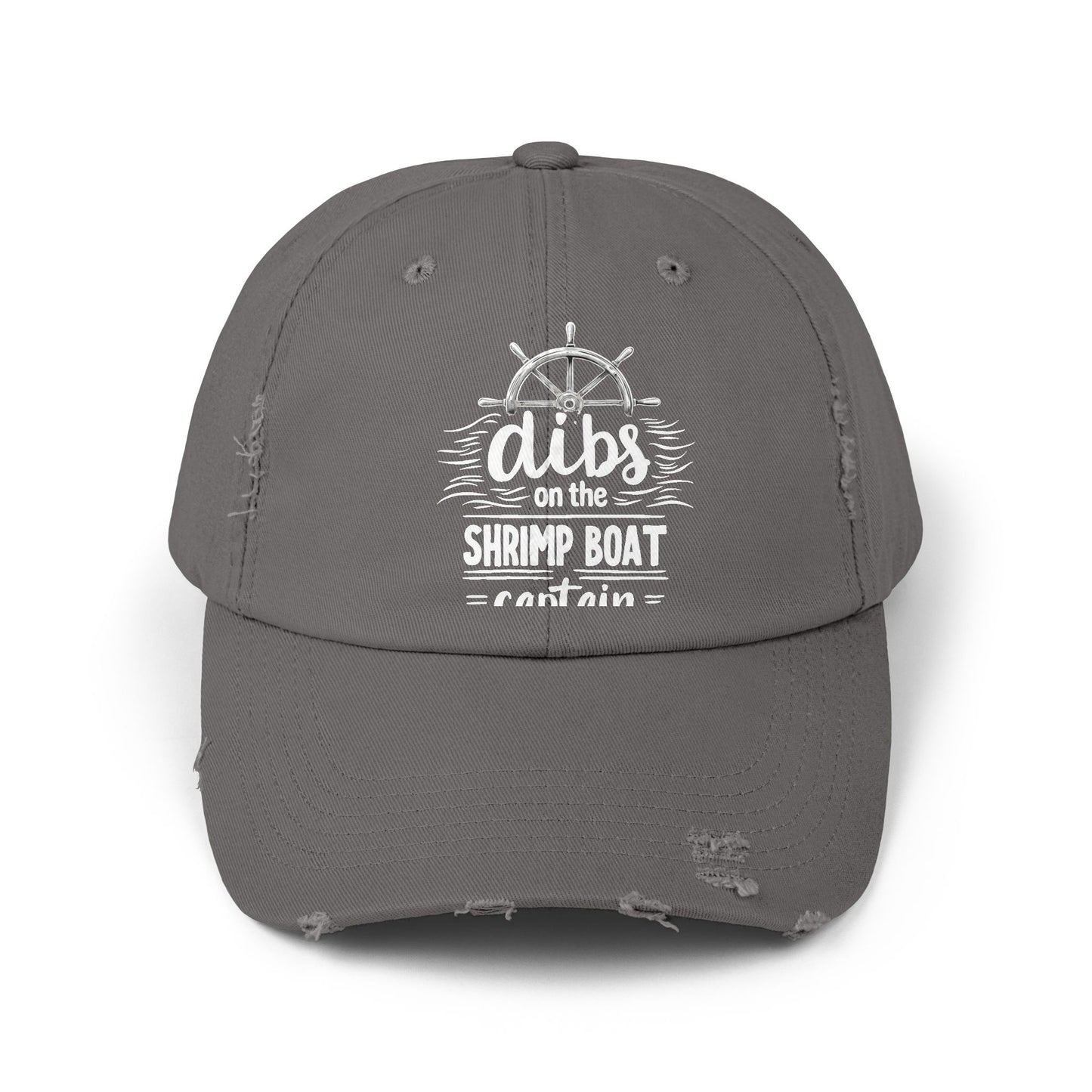 Dibs On The Shrimp Boat Captain Nautical Humor Cap