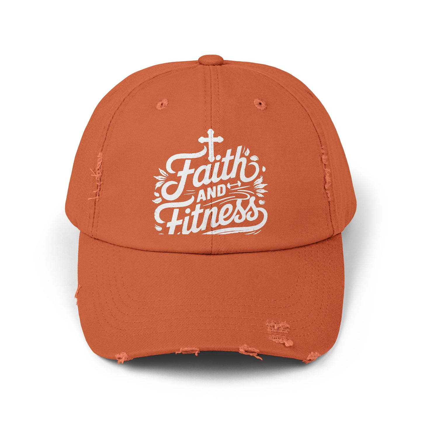 Faith And Fitness Motivational Design for Spiritual Athletes Cap