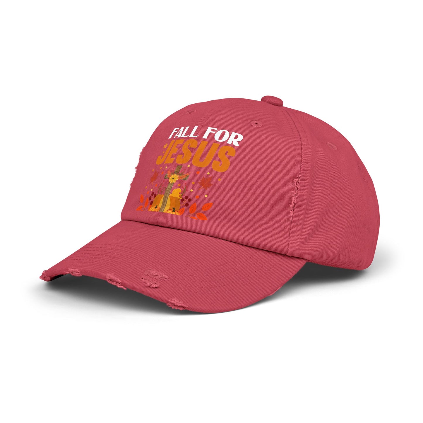 Fall For Jesus He Never Leaves Autumn Faith Cap