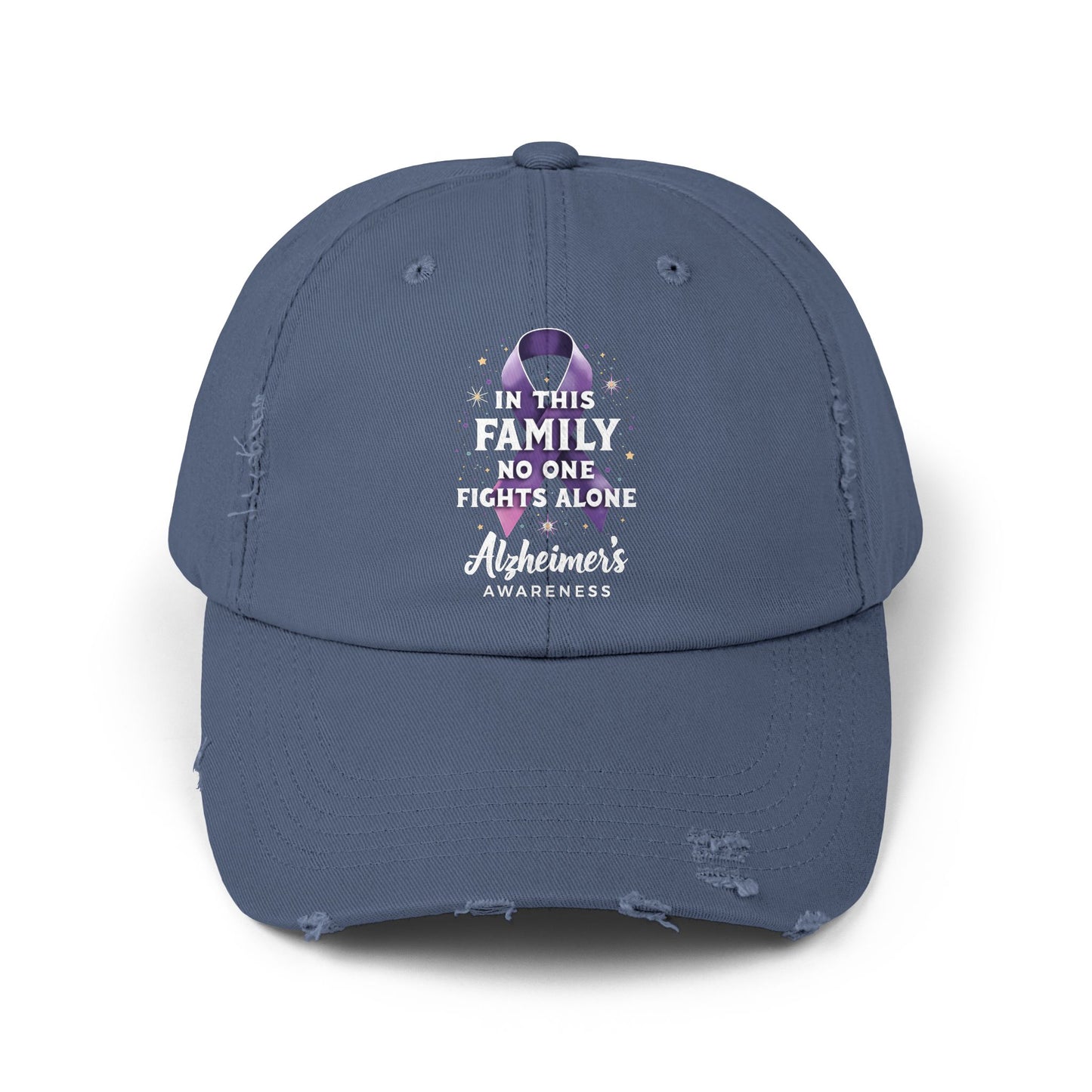 In This Family No One Fights Alone Alzheimer's Awareness Cap