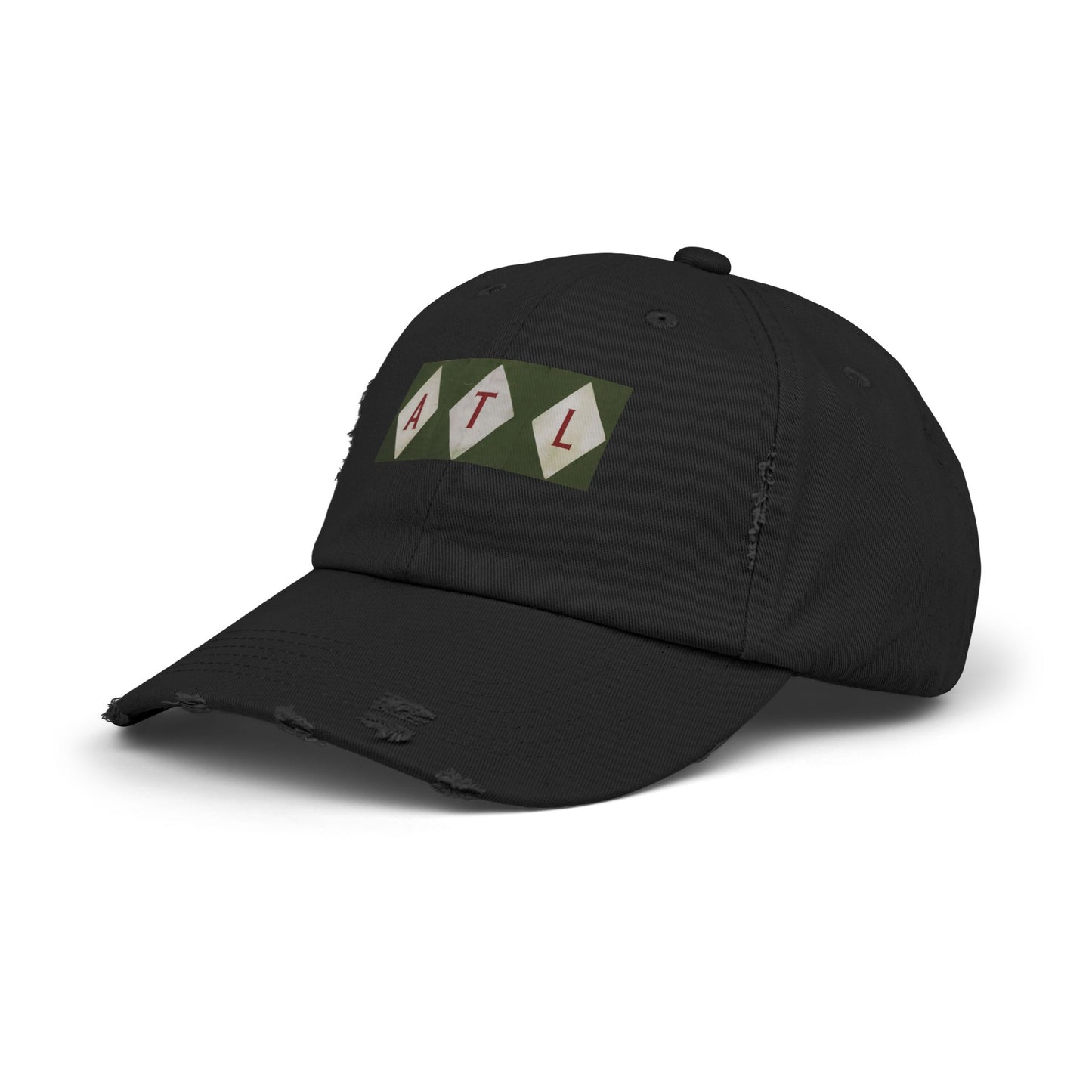 ATL Bold Lettering in Diamond Pattern Cap