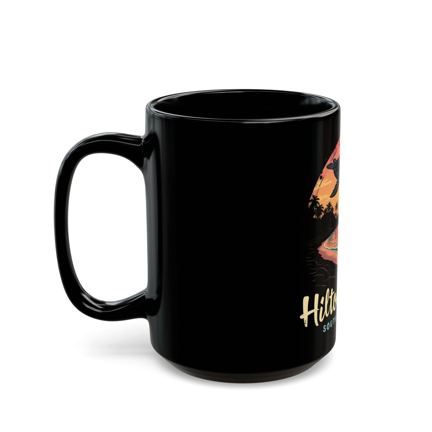 Hilton Head South Carolina Sunset Beach Turtle Ceramic Mug