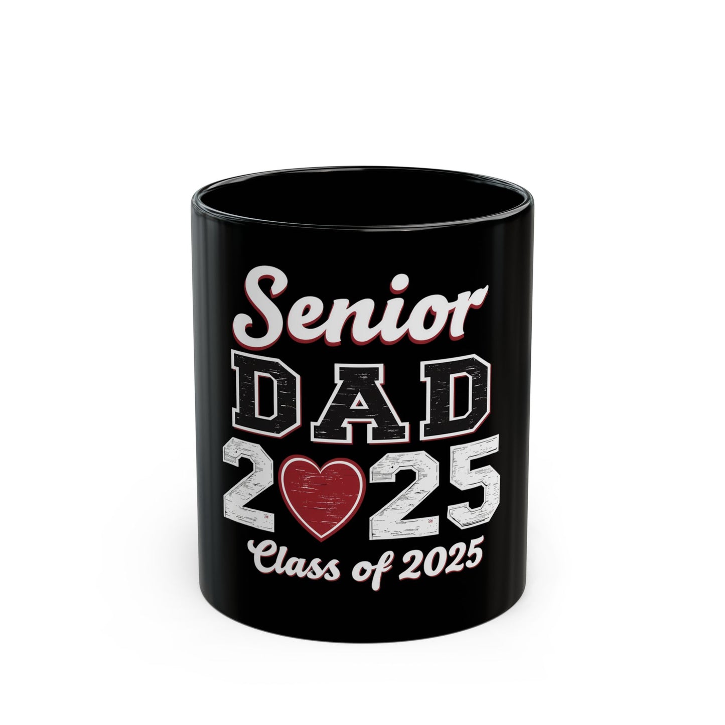 Senior Dad 2025 Class Heart Ceramic Mug