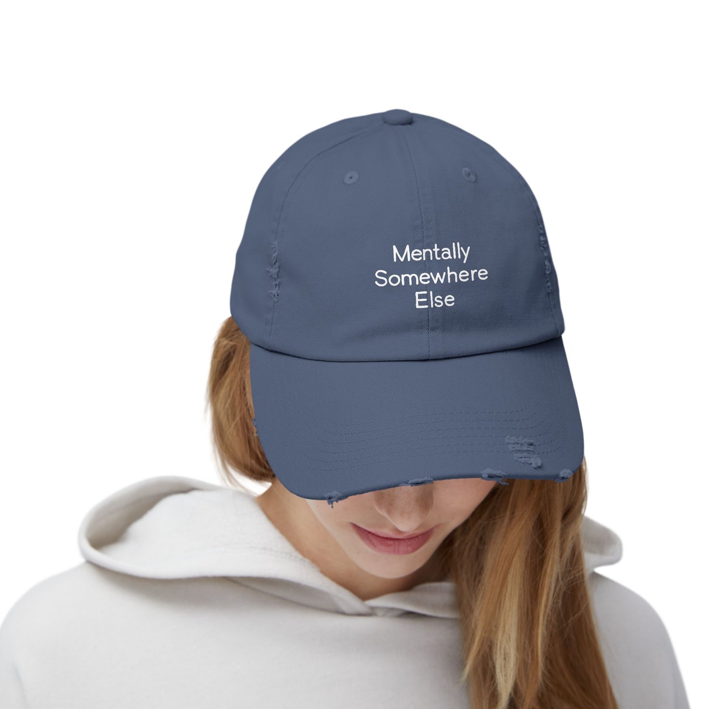 Mentally Somewhere Else Quote for Daydreamers and Free Spirits Cap