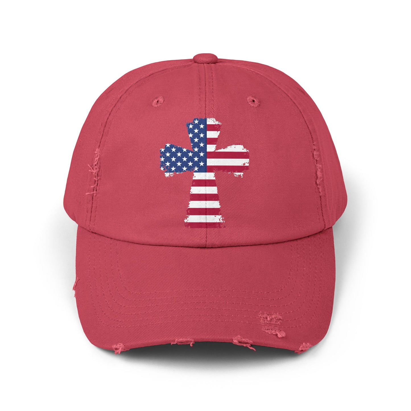 Faith Over Fear American Cross Flag Design Cap