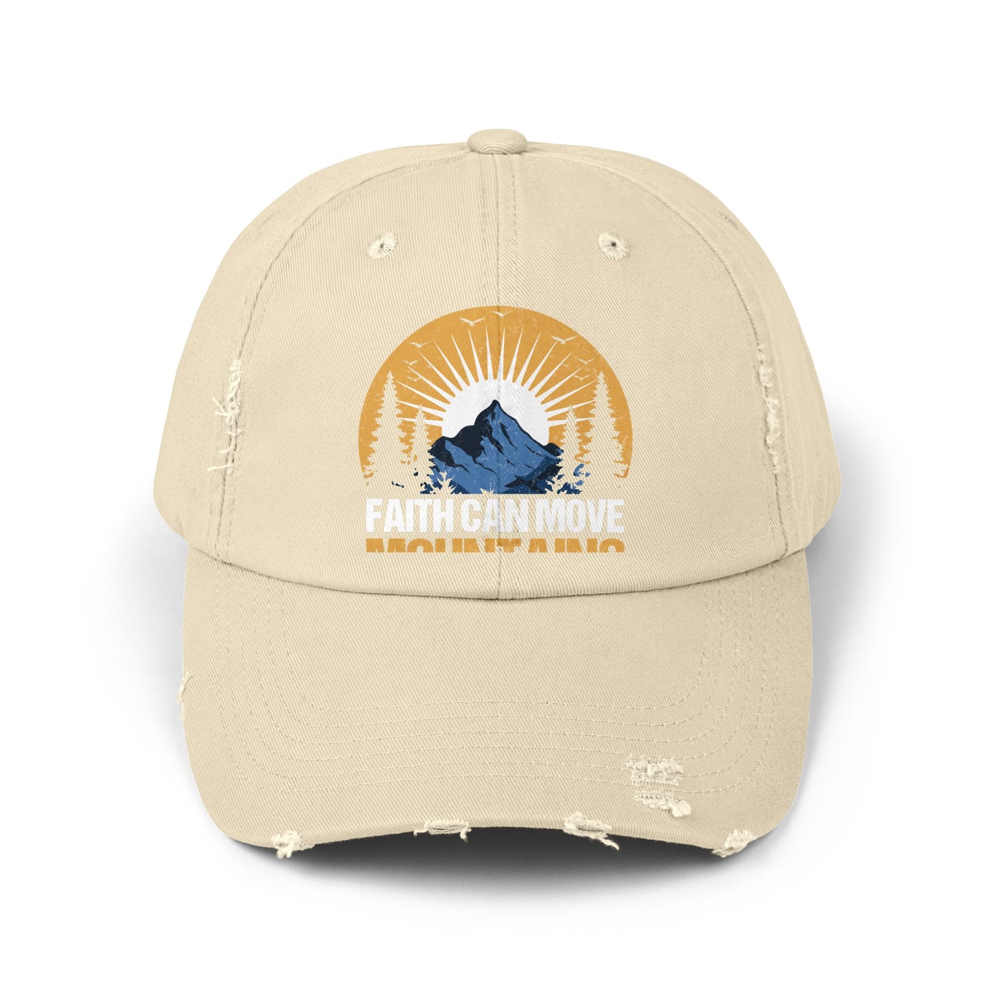 Faith Can Move Mountains Inspirational Scenery Cap