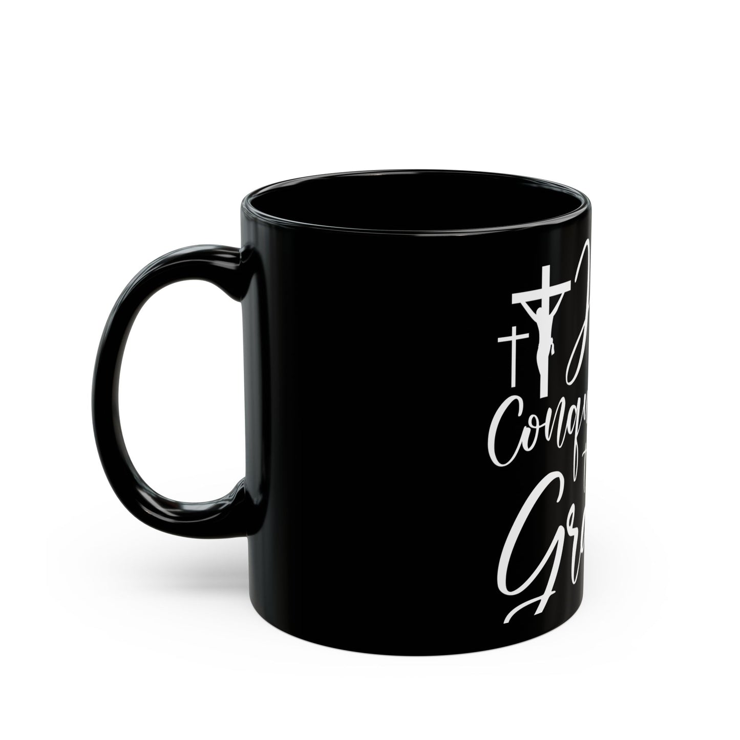 Jesus Conquered the Grave Inspirational Faith Statement Ceramic Mug