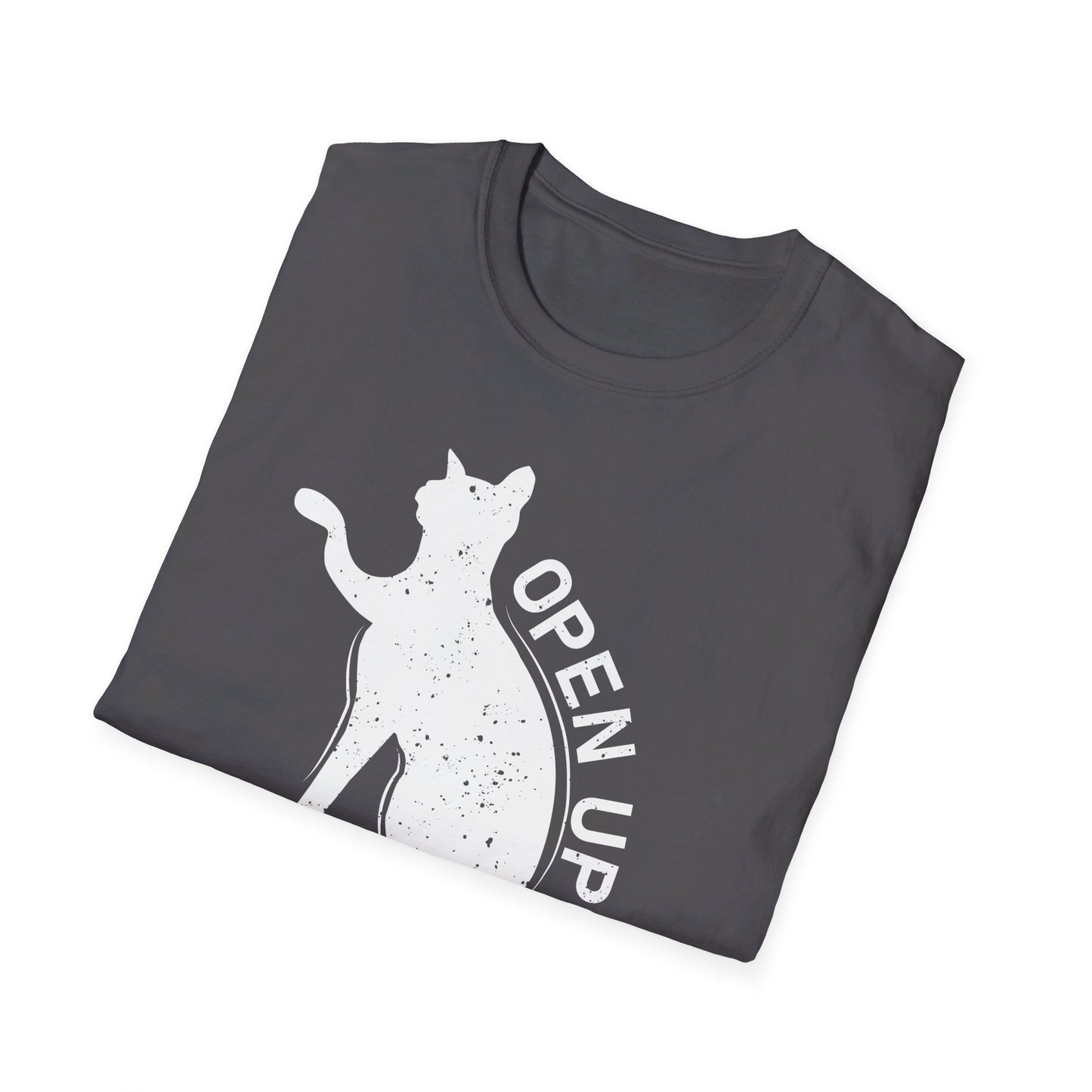 Open Up It's The Fuzz Funny Cat Silhouette T-Shirt