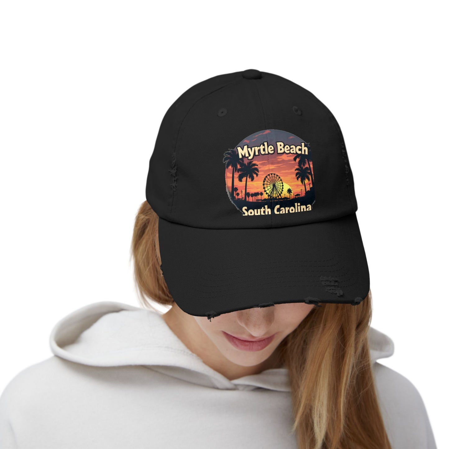 Myrtle Beach South Carolina Retro Sunset Cap