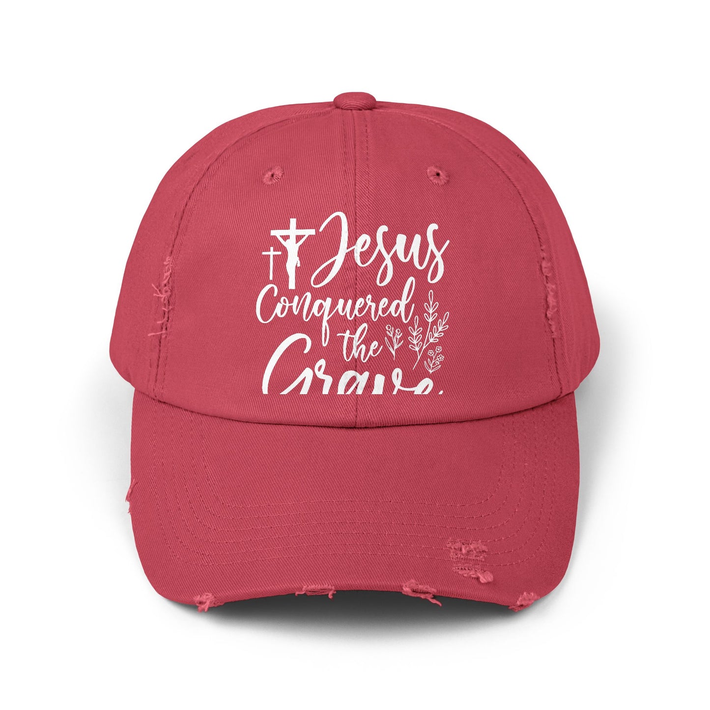 Jesus Conquered the Grave Inspirational Faith Statement Cap
