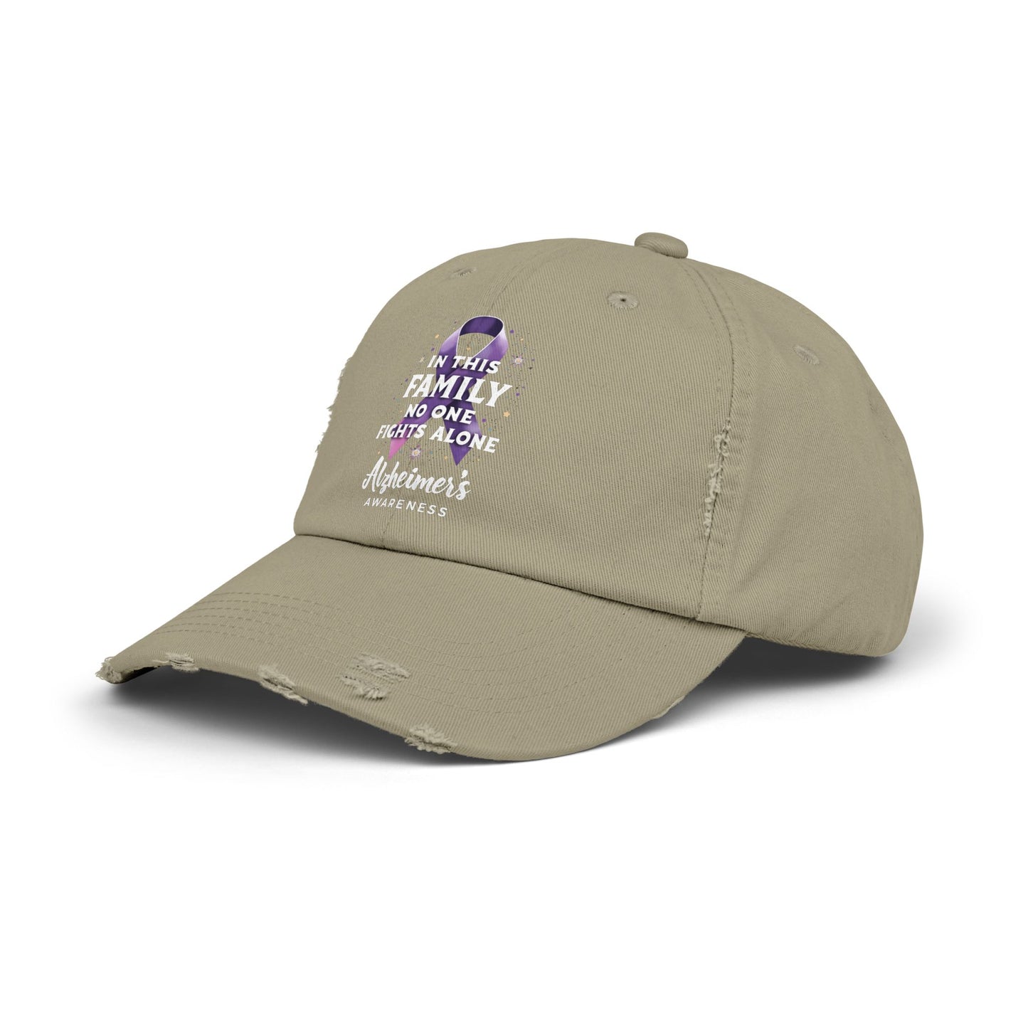 In This Family No One Fights Alone Alzheimer's Awareness Cap
