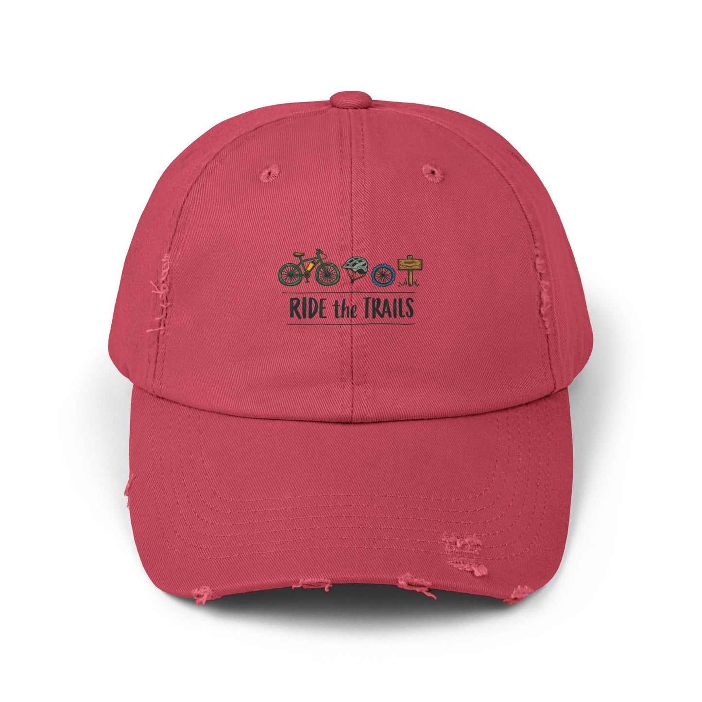Ride the Trails Adventure Scenic Biking Journey Cap