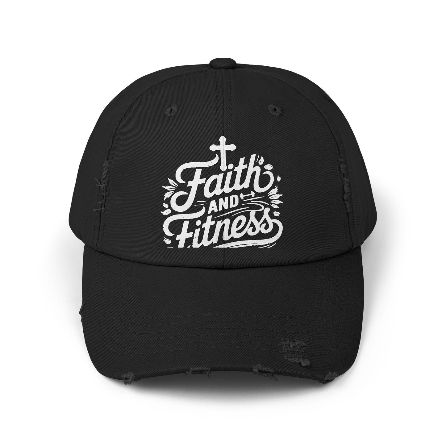 Faith And Fitness Motivational Design for Spiritual Athletes Cap