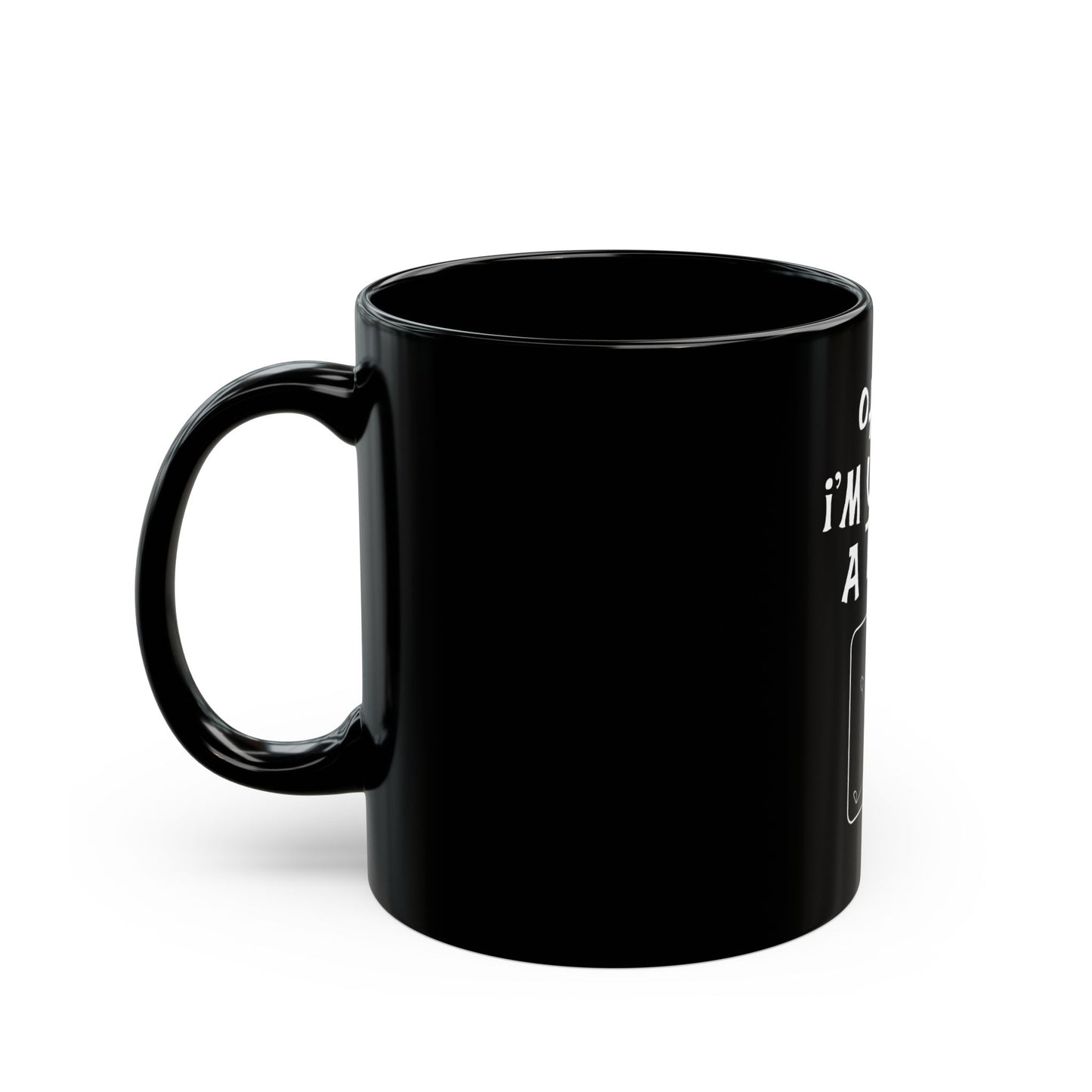 Oh No I'm Under A Tack Funny Stick Figure Humorous Quote Ceramic Mug