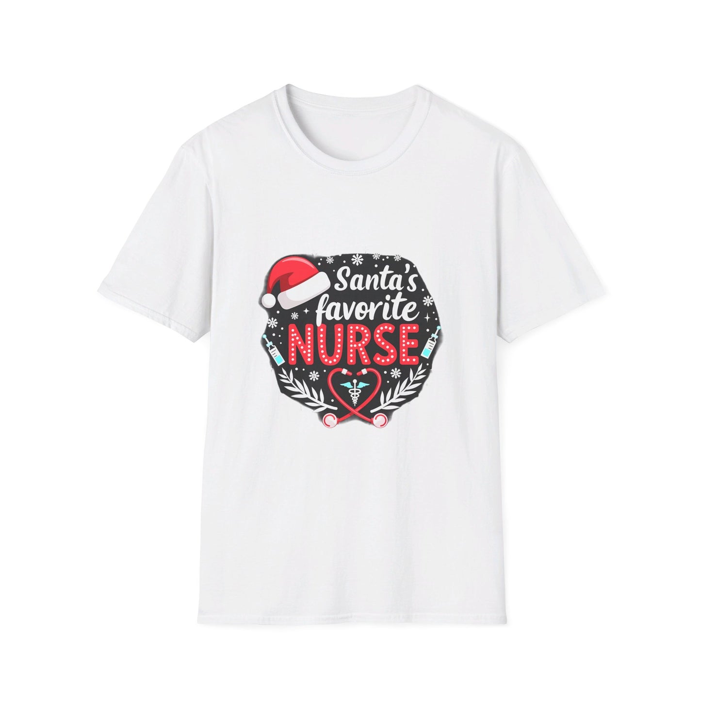 Santa's Favorite Nurse Festive Holiday Design for Nurses T-Shirt