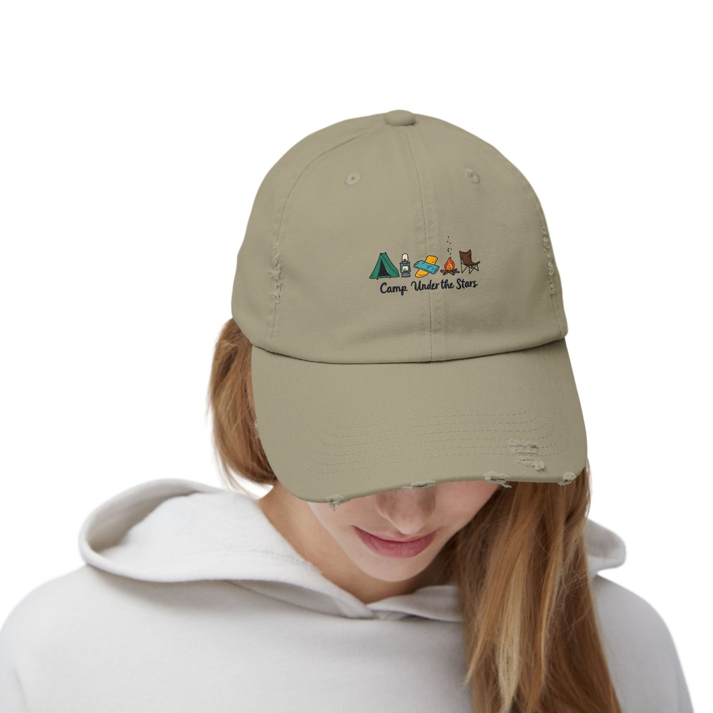 Camp Under The Stars Adventure in Nature for Outdoor Enthusiasts Cap