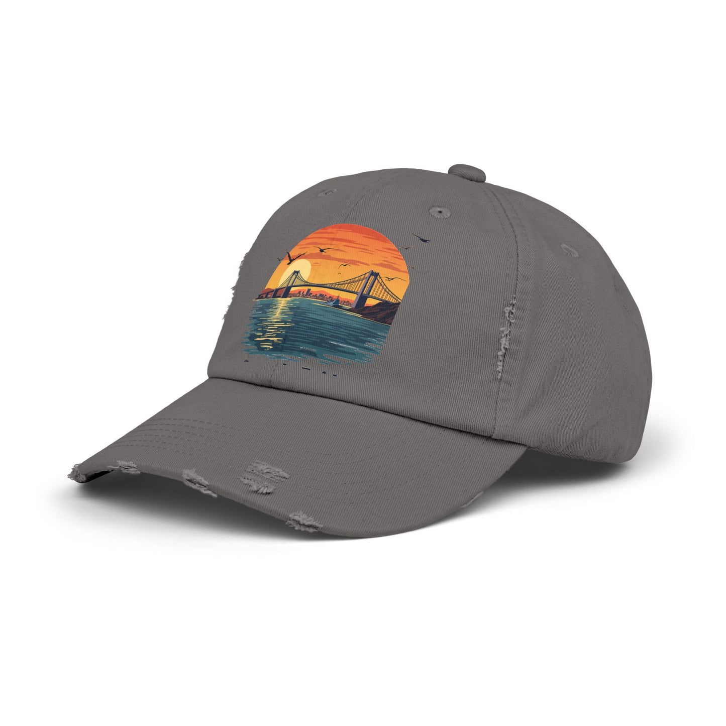 Coronado Bridge Sunset Silhouette with Seagulls and Cityscape View Cap