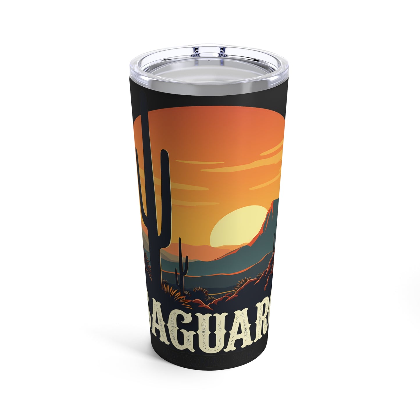 Saguaro National Park Sunset Cactus Landscape Vintage Poster