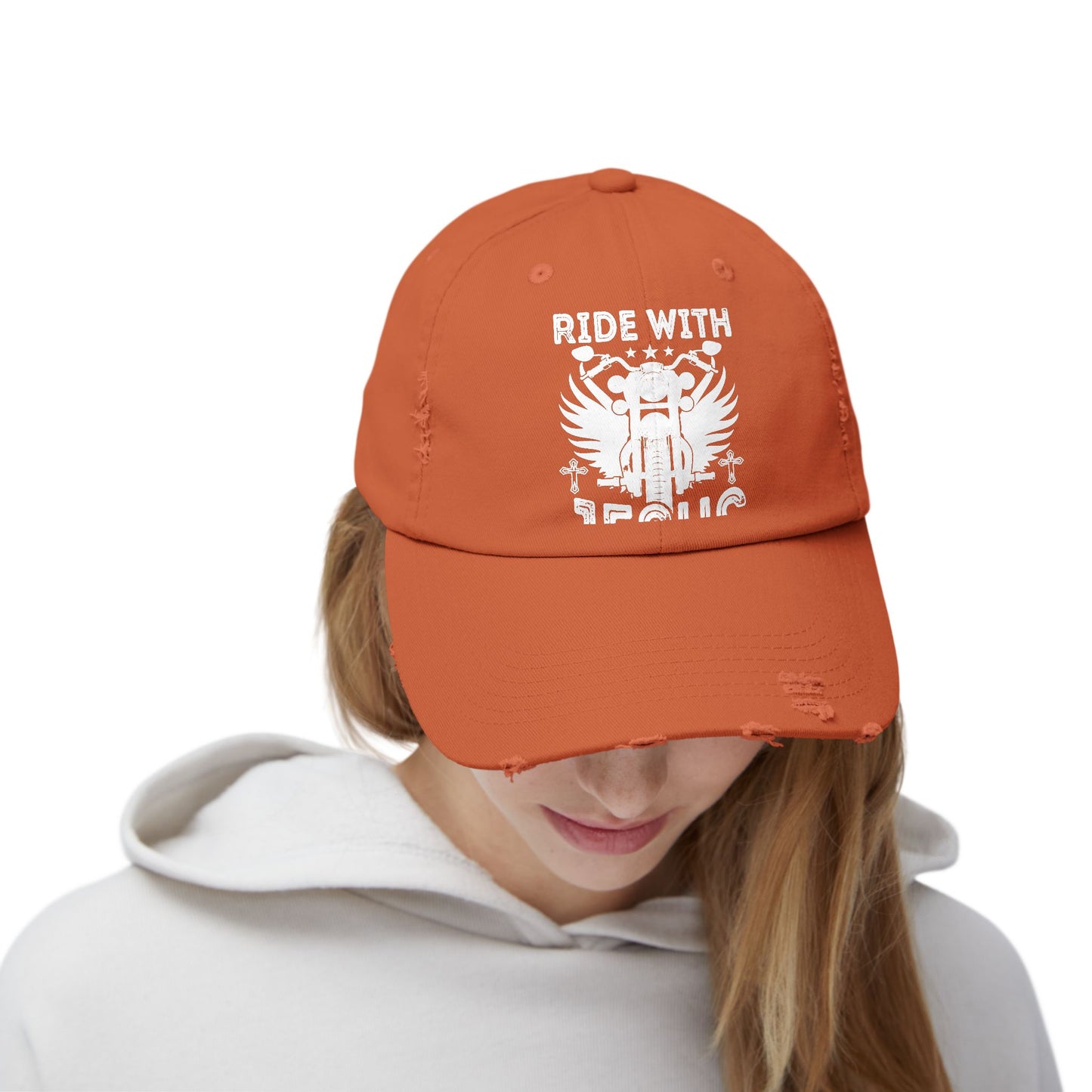 Ride with Jesus Motorcycle Faith Cap