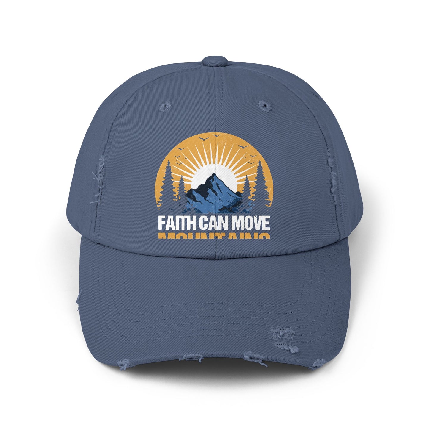 Faith Can Move Mountains Inspirational Scenery Cap