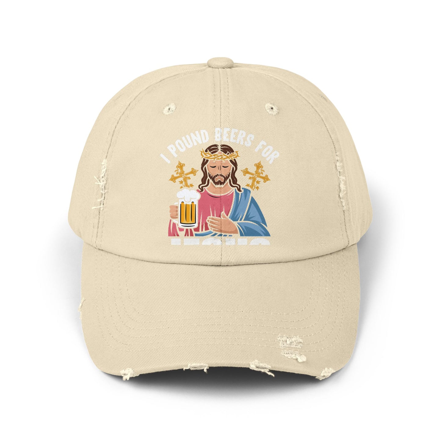 I Pound Beers For Jesus Humorous Bold Statement Cap