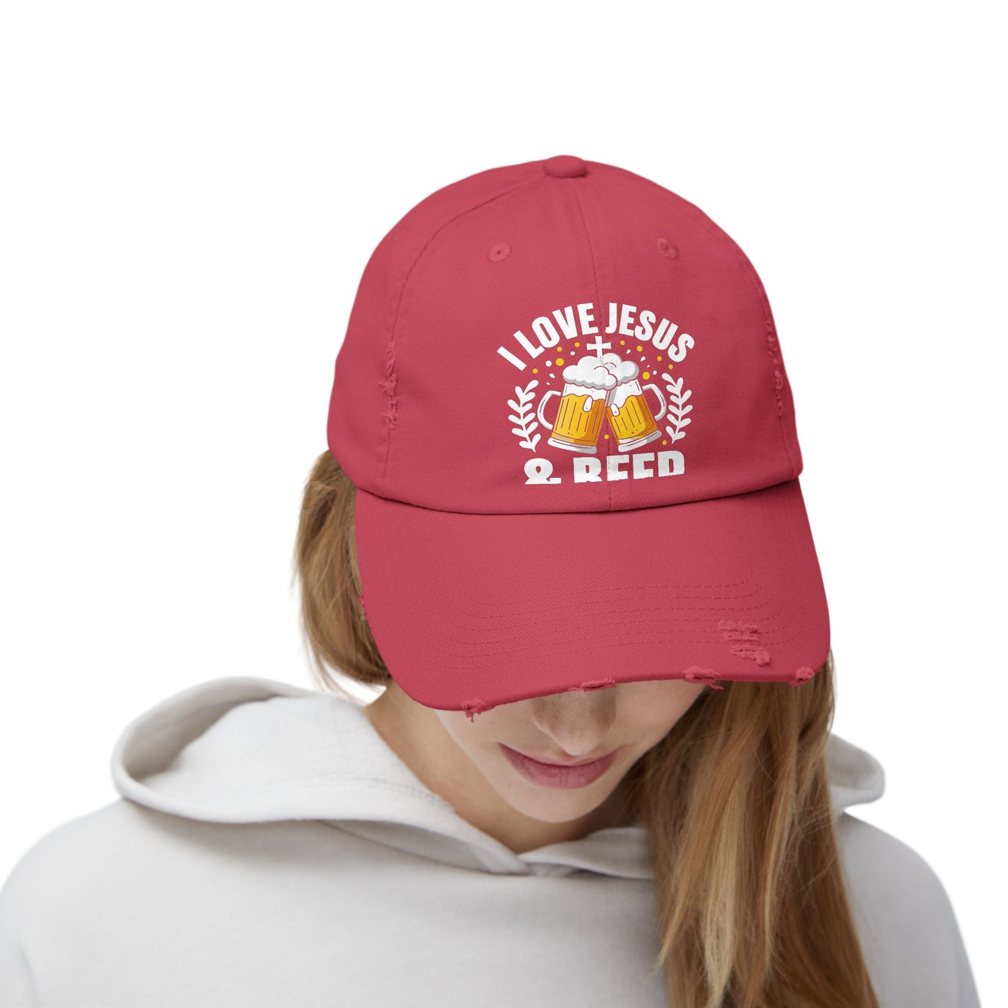 I Love Jesus And Beer Design For Faithful Beer Lovers Cap