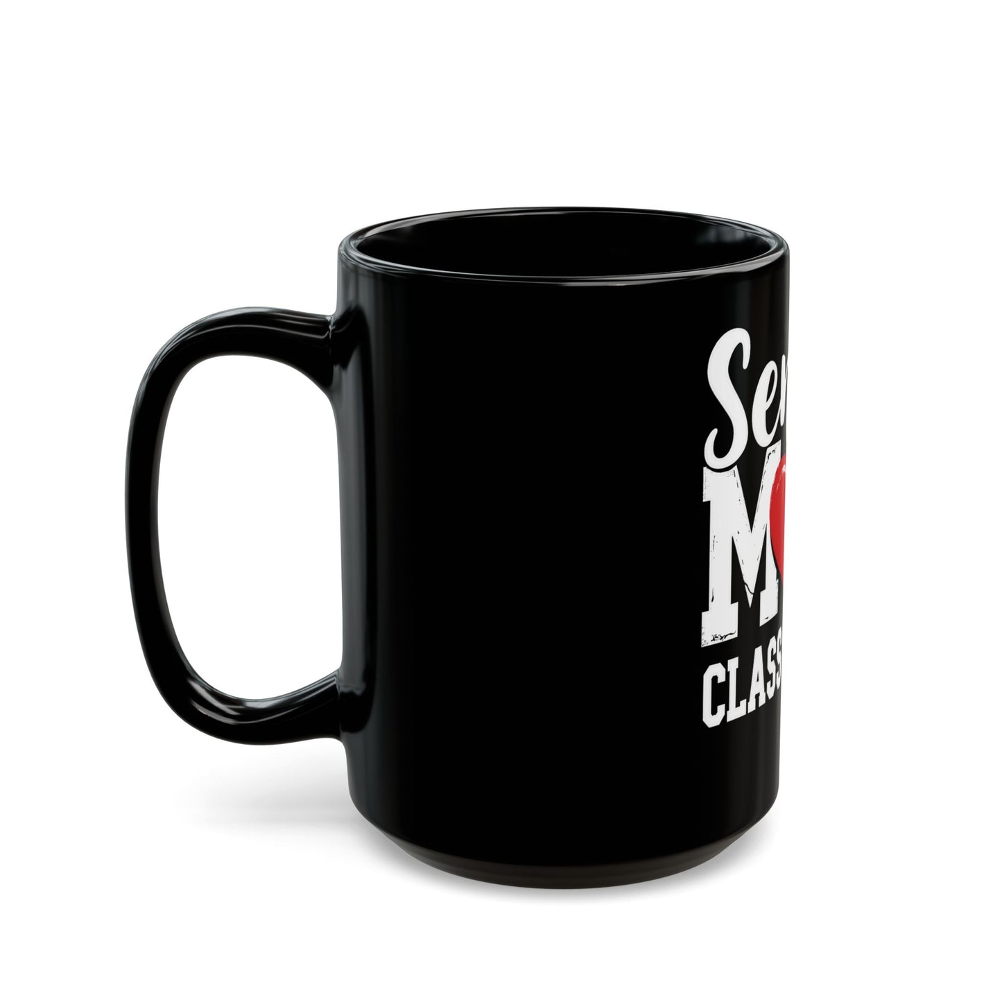 Senior Mom Class of 2025 Heart Ceramic Mug