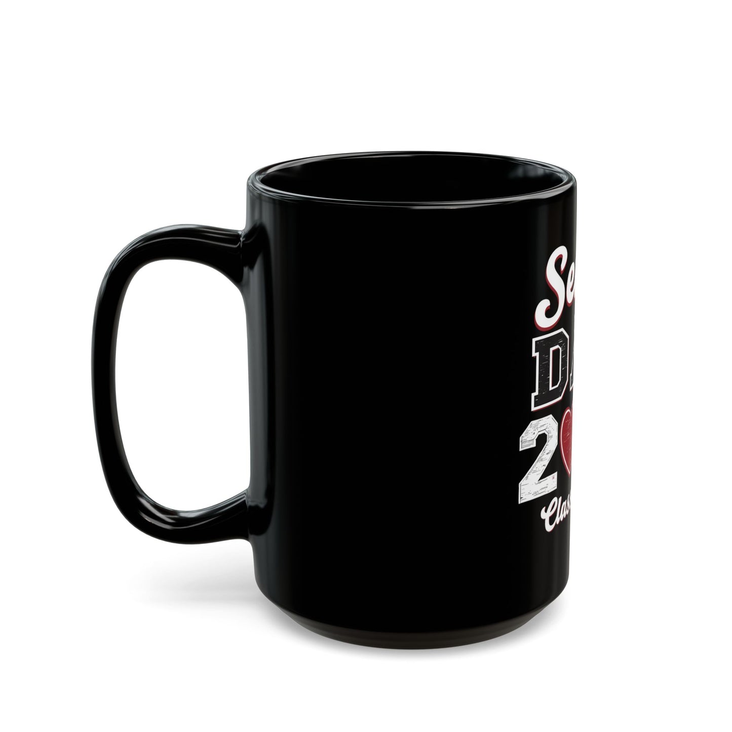 Senior Dad 2025 Class Heart Ceramic Mug