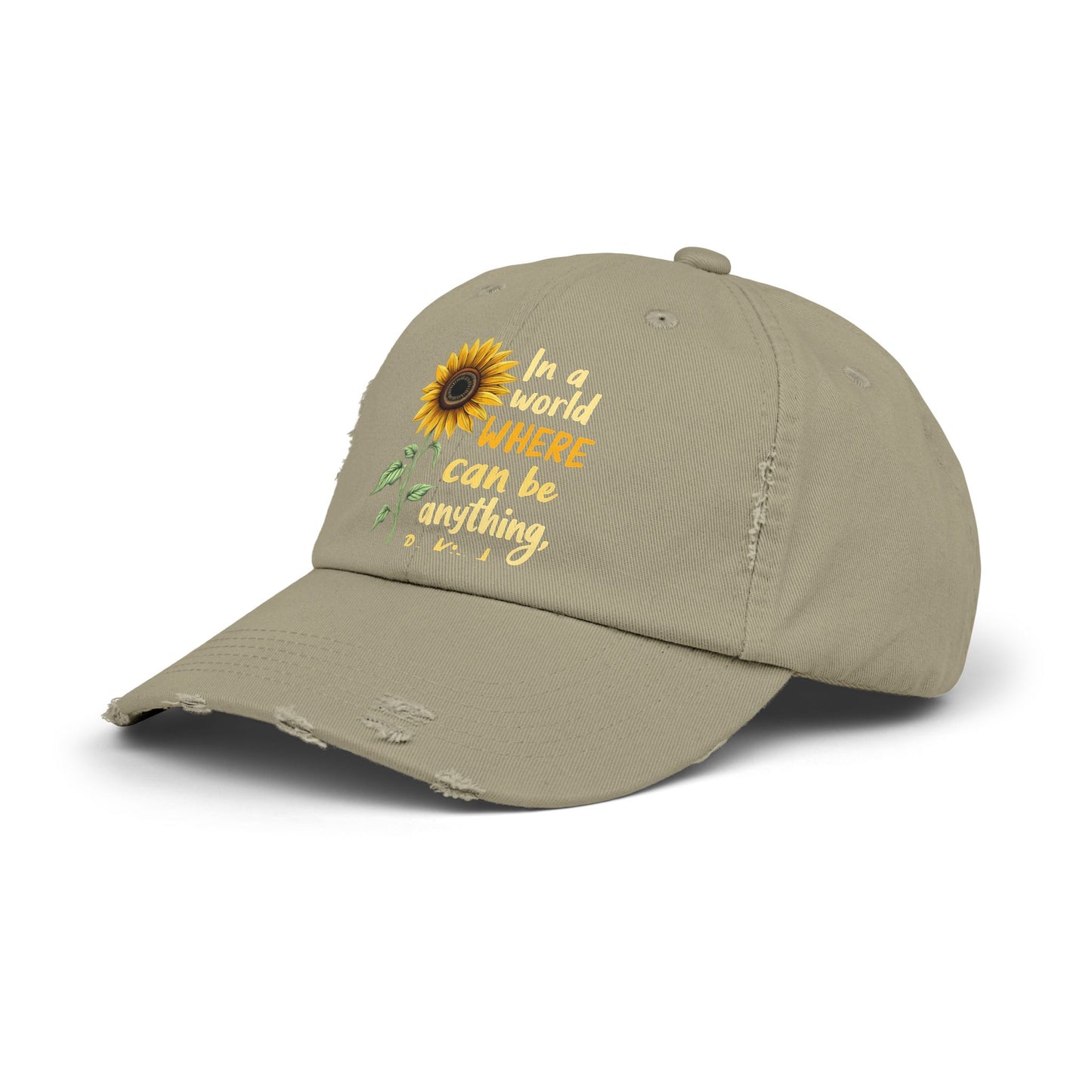 In A World Where You Can Be Anything Be Kind Sunflower Cap