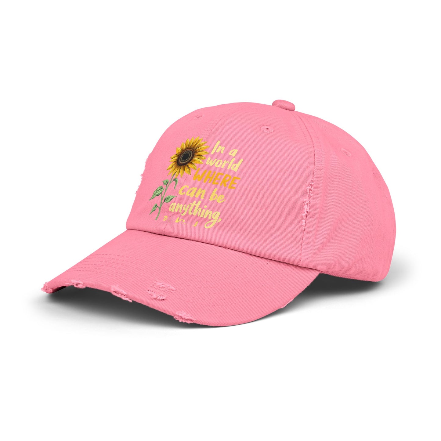 In A World Where You Can Be Anything Be Kind Sunflower Cap