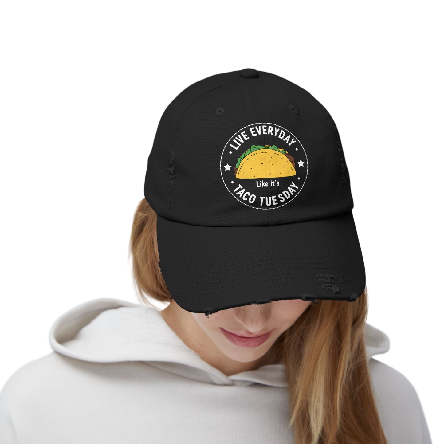Live Everyday Like It's Taco Tuesday Fun Foodie Quote Cap