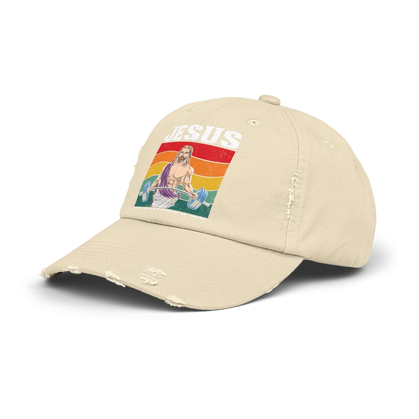 Jesus The Ultimate Deadlifter Rainbow Strength Cap